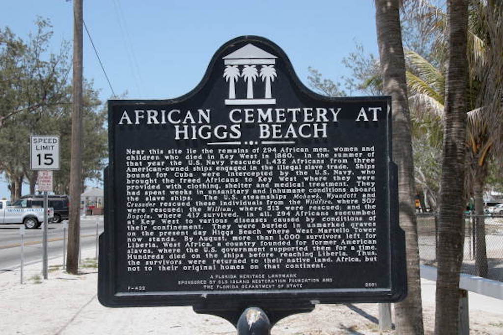 historical monument african cemetery key west higgs beach